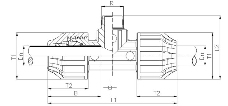 Male Tee diagram